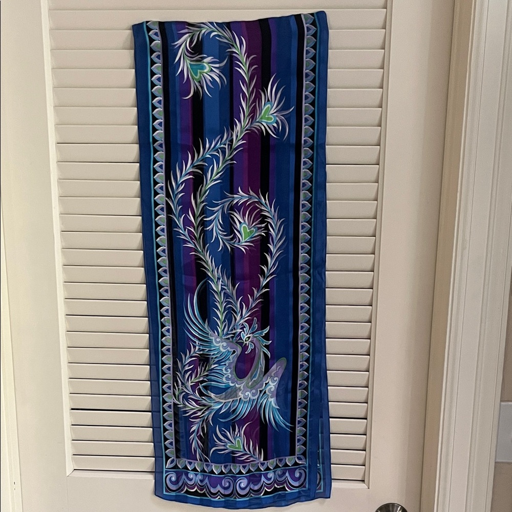 Elegant Blue and Purple Scarf